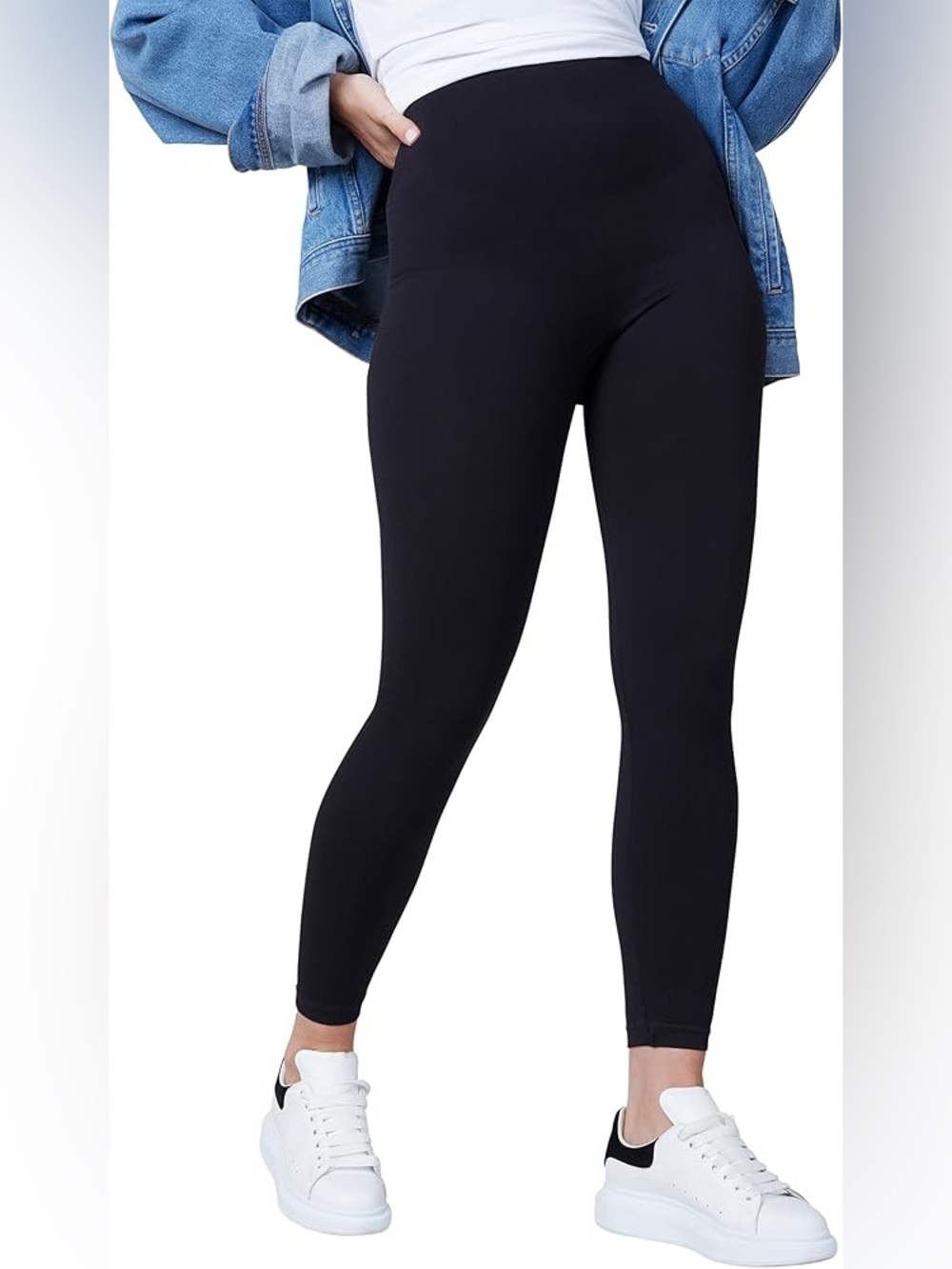 Spanx Seamless High Waisted Leggings Black Size Large